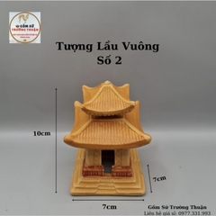 Tượng gốm tháp chùa, mô hình ngôi nhà sàn, nhà rơm làm phụ kiện trang trí tiểu cảnh, trang trí bể cá, hòn non bộ