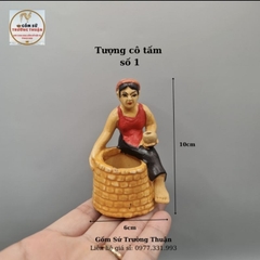 Tượng gốm tháp chùa, mô hình ngôi nhà sàn, nhà rơm làm phụ kiện trang trí tiểu cảnh, trang trí bể cá, hòn non bộ