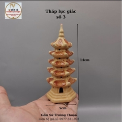 Tượng gốm tháp chùa, mô hình ngôi nhà sàn, nhà rơm làm phụ kiện trang trí tiểu cảnh, trang trí bể cá, hòn non bộ