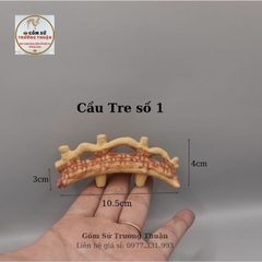 Mô hình gốm cây cầu gốm mini trang trí hòn non bộ chậu cây bonsai