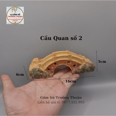 Mô hình gốm cây cầu gốm mini trang trí hòn non bộ chậu cây bonsai