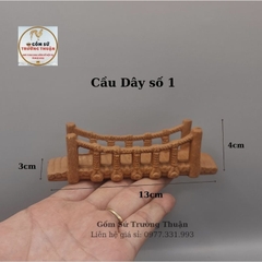 Mô hình gốm cây cầu gốm mini trang trí hòn non bộ chậu cây bonsai