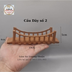 Mô hình gốm cây cầu gốm mini trang trí hòn non bộ chậu cây bonsai