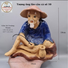 Ông Lão Ngồi Câu Cá phụ kiện trang trí hòn non bộ, hồ cá, bể cá