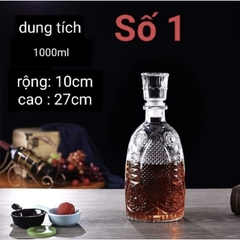 BÌNH ĐỰNG RƯỢU THỦY TINH ĐỂ BÀN SIÊU SANG