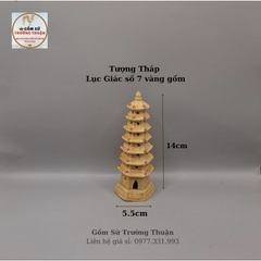 Tượng Tháp Lục Giác Trang Trí Tiểu Cảnh Hòn Nam Bộ
