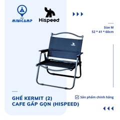 Ghế Kermit L2 cafe gấp gọn, thép carbon, vải Oxford 600D (HISPEED) | size M