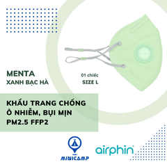 Khẩu trang chống ô nhiễm, bụi mịn PM2.5 FFP2 người lớn (AIRPHIN)