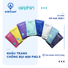 Khẩu trang chống ô nhiễm, bụi mịn PM2.5 FFP2 người lớn (AIRPHIN)