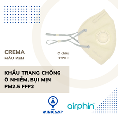 Khẩu trang chống ô nhiễm, bụi mịn PM2.5 FFP2 người lớn (AIRPHIN)