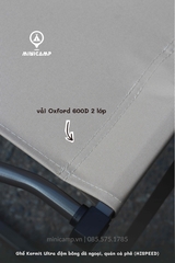 Ghế Kermit thép carbon, vải Oxford 600D 2 lớp, dã ngoại, quán cà phê (HISPEED) | size L