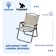 Ghế Kermit thép carbon, vải Oxford 600D 2 lớp, dã ngoại, quán cà phê (HISPEED) | size L