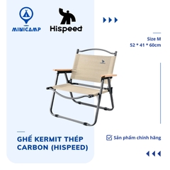 Ghế Kermit thép carbon, vải Oxford 600D 2 lớp, dã ngoại, quán cà phê (HISPEED) | size M