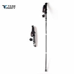 Gậy leo núi, trekking sợi carbon 3K, gấp khúc khớp rút T-5JZD (TEAM JAUNTY) | size L 37/135cm
