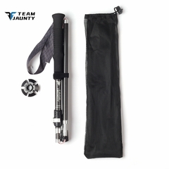 Gậy leo núi, trekking sợi carbon 3K, gấp khúc khớp rút T-5JZD (TEAM JAUNTY) | size L 37/135cm