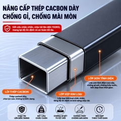 Ghế Kermit thép carbon, vải Oxford 600D 2 lớp, dã ngoại, quán cà phê (HISPEED) | size M