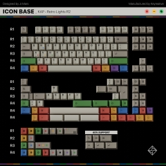 Bộ keycap KAP Retro Lights R2 (Cherry profile / PBT Double-shot)