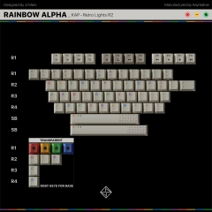 Bộ keycap KAP Retro Lights R2 (Cherry profile / PBT Double-shot)