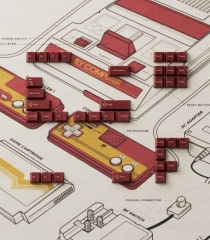 Bộ keycap 80Retros FC1983 (Cherry profile / PBT Ink-Printing + ABS Double-Shot)