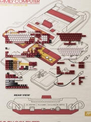 Bộ keycap 80Retros FC1983 (Cherry profile / PBT Ink-Printing + ABS Double-Shot)