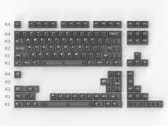 Bộ keycap Aifei Matte Transparent Black (Cherry Profile / ABS)