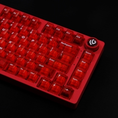 Bộ keycap Aifei Matte Transparent Red Keycap set (Cherry Profile / ABS)