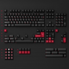 Bộ keycap JKDKeys KM Crimson Heartbreak (Cherry profile / PBT Dyesub)