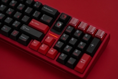 Bộ keycap JKDKeys KM Crimson Heartbreak (Cherry profile / PBT Dyesub)