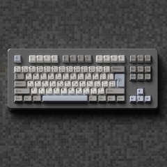 Bộ keycap JKDK Gray & White Piano (Cherry / PBT Dyesub)