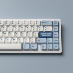 Bộ keycap JKDK White & Blue Hydrogen (Cherry / PBT Dyesub)