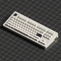 Bộ keycap JKDK Black on White (Cherry profile / PBT Dyesub)