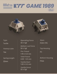 80Retros x KTT Film switch - Game 1989 Orange / Red / White / Blue