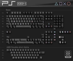 [Pre-order] 80Retros PS 1994 Black & Silver keycap set