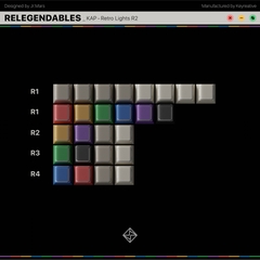 Bộ keycap KAP Retro Lights R2 (Cherry profile / PBT Double-shot)