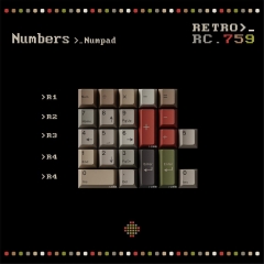 Bộ keycap Key Kobo Retro R.C 759 (Cherry profile / ABS Double-shot)