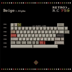 Bộ keycap Key Kobo Retro R.C 759 (Cherry profile / ABS Double-shot)