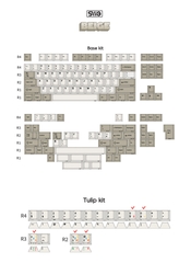 Bộ keycap SWG Beige (Cherry profile / ABS Double-shot)