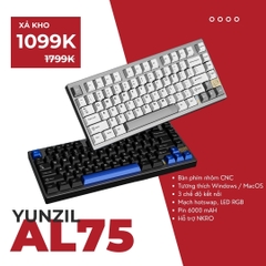 YUNZII AL75 - Bàn phím nhôm 3 mode