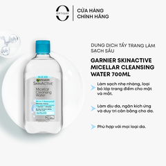 Dung dịch tẩy trang Garnier SkinActive Micellar Cleansing Water 700ml làm sạch sâu cho mọi loại da