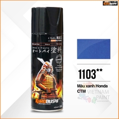 COMBO Sơn Samurai màu xanh Honda CTM 1103 gồm 4 chai đủ quy trình độ bền cao (Lót  – Nền 124 - Màu 1103 - Bóng )