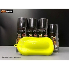 COMBO Sơn Samura- Màu vàng mặt trăng Y820 gồm 4 chai đủ quy trình độ bền cao  (Lót -Nền 102 - Màu Y820 - Bóng )