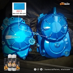 COMBO Sơn Samurai màu xanh đầm phá 2511 gồm 4 chai đủ quy trình độ bền cao (Lót  – Nền 124 - Màu 2511 - Bóng )