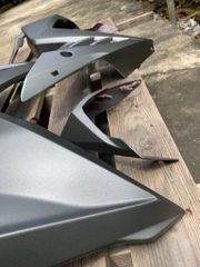 COMBO Sơn Samurai màu xám mờ H749 gồm 3 chai đủ quy trình độ bền cao, SANG XỊN  (Lót - Màu H749 - Phủ mờ 128A)