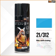 COMBO Sơn Samurai màu xanh da trời 312 gồm 4 chai đủ quy trình độ bền cao (Lót  – Nền 102 - Màu 312 - Bóng )