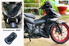 COMBO Sơn SAMURAI màu đen pha lê xanh H931 gồm 4 chai đủ quy trình độ bền cao(Lót - Nền 109A - Màu H931 - Bóng )