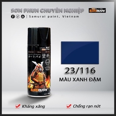 COMBO Sơn SAMURAI màu 116 gồm 4 chai đủ quy trình độ bền cao (Lót  – Nền 102 - Màu 116 - Bóng)