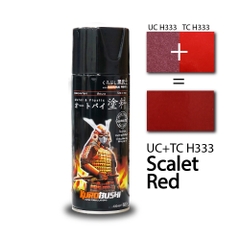 COMBO Sơn xịt Samurai Kurobushi - màu đỏ tươi Honda UC+ TC H333 chuyên dùng cho xe máy