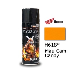 COMBO Sơn Samurai màu cam candy H618 gồm 5 chai đủ quy trình (Lót - Nền 124 - Màu bạc 1701- Màu H618  - Bóng)