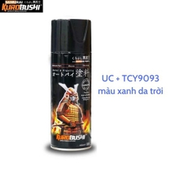 COMBO Sơn Samurai màu xanh da trời UC+ TCY9093 gồm 4 chai đủ quy trình (Lót – Nền UCY9093- Màu TCY9093 - Bóng ) chuyên dùng cho xe máy