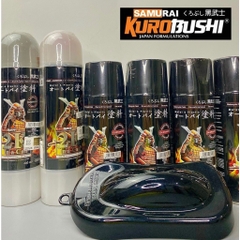 COMBO Sơn SAMURAI màu đen pha lê xanh H931 gồm 4 chai đủ quy trình độ bền cao(Lót - Nền 109A - Màu H931 - Bóng )